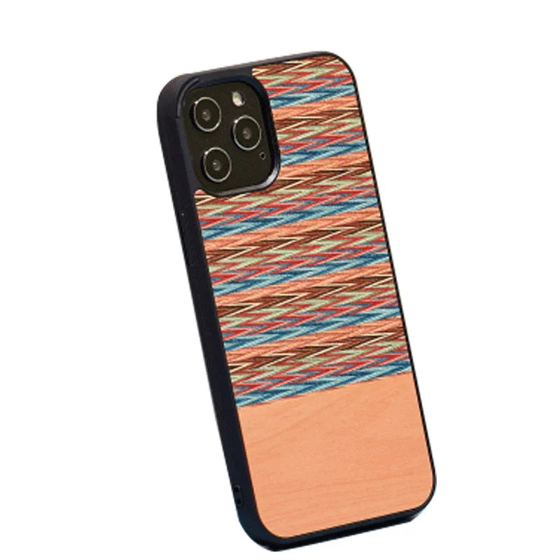 Man & Wood Series Cover For iPhone 13 Pro Max - Browny Check - Tashqila Man & Wood Series Cover For iPhone 13 Pro Max - Browny Check - Tashqila